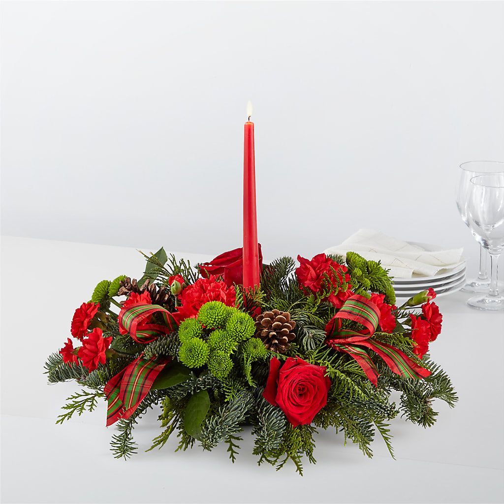By the Candlelight Centerpiece – Rosewood Flower Shop, Humble TX