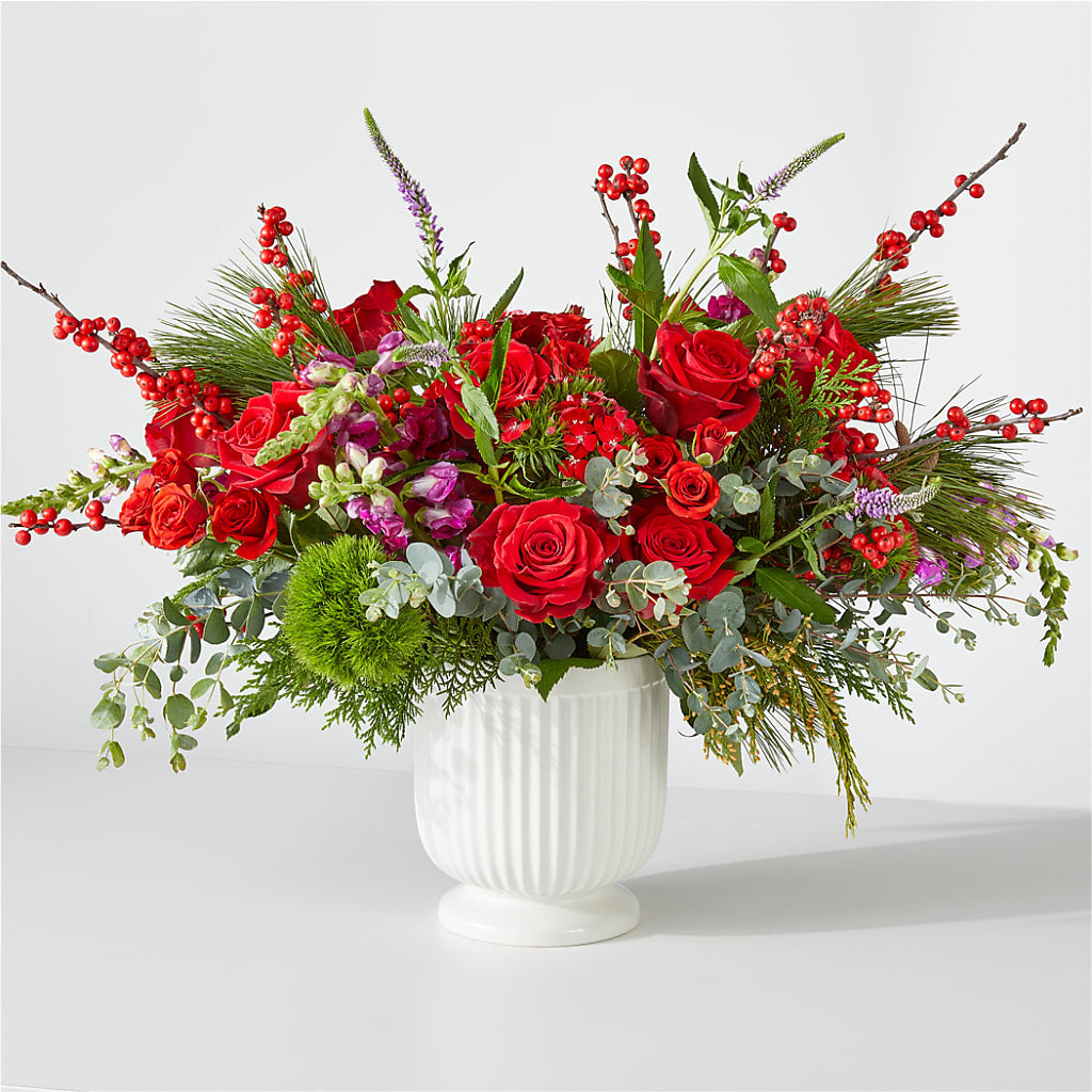 Big Red Bow Bouquet – Rosewood Flower Shop, Humble TX