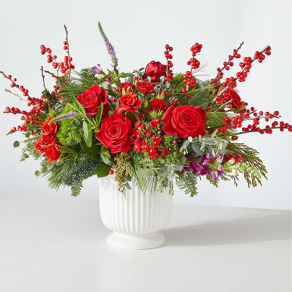 Big Red Bow Bouquet – Rosewood Flower Shop, Humble TX