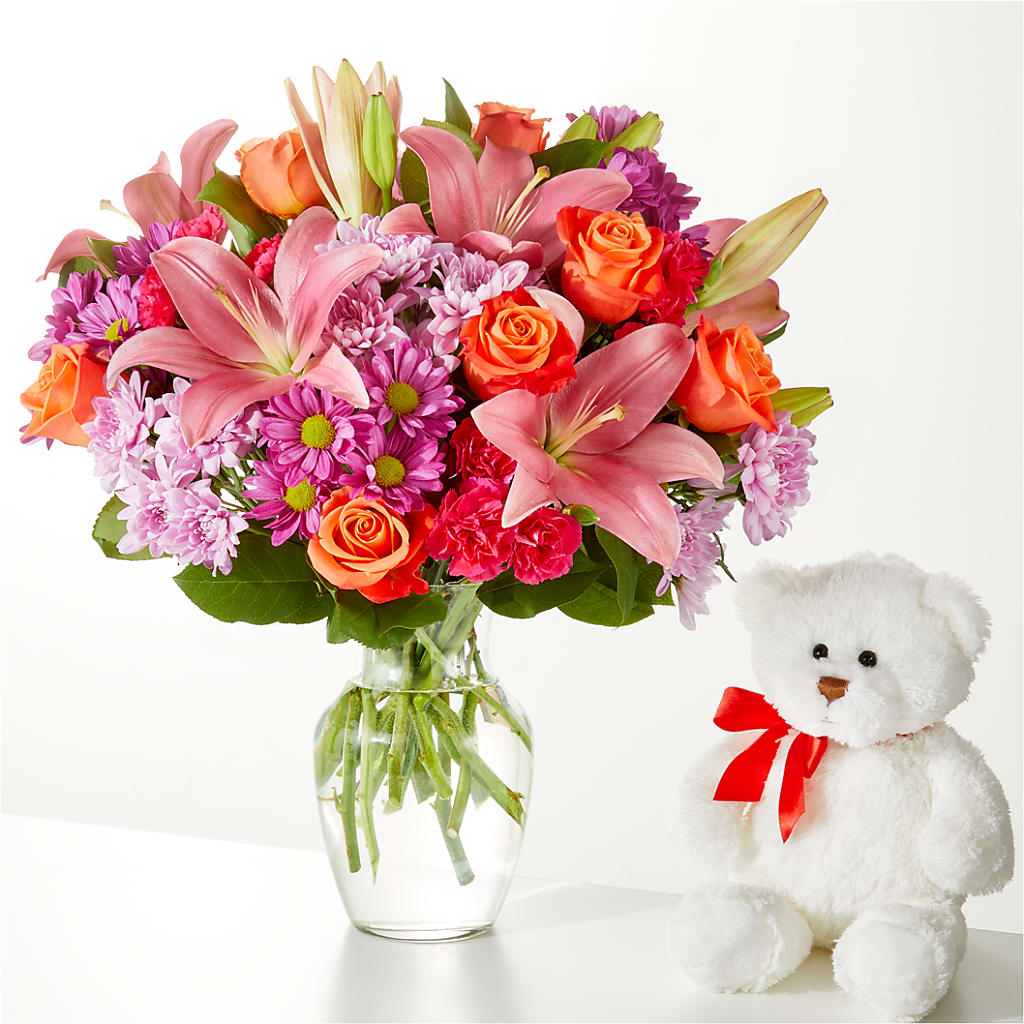 One and Only Bouquet and Bear Bundle – Rosewood Flower Shop, Humble TX