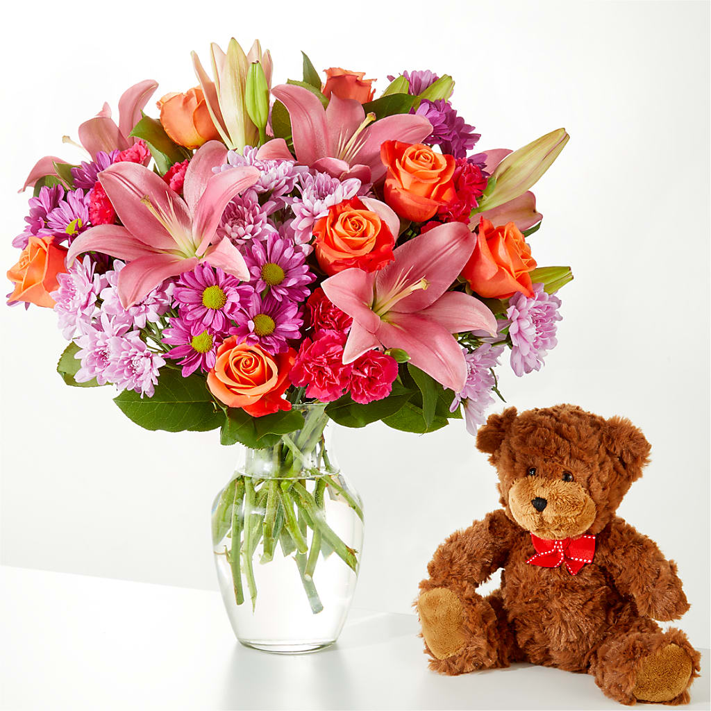 One and Only Bouquet and Bear Bundle – Rosewood Flower Shop, Humble TX