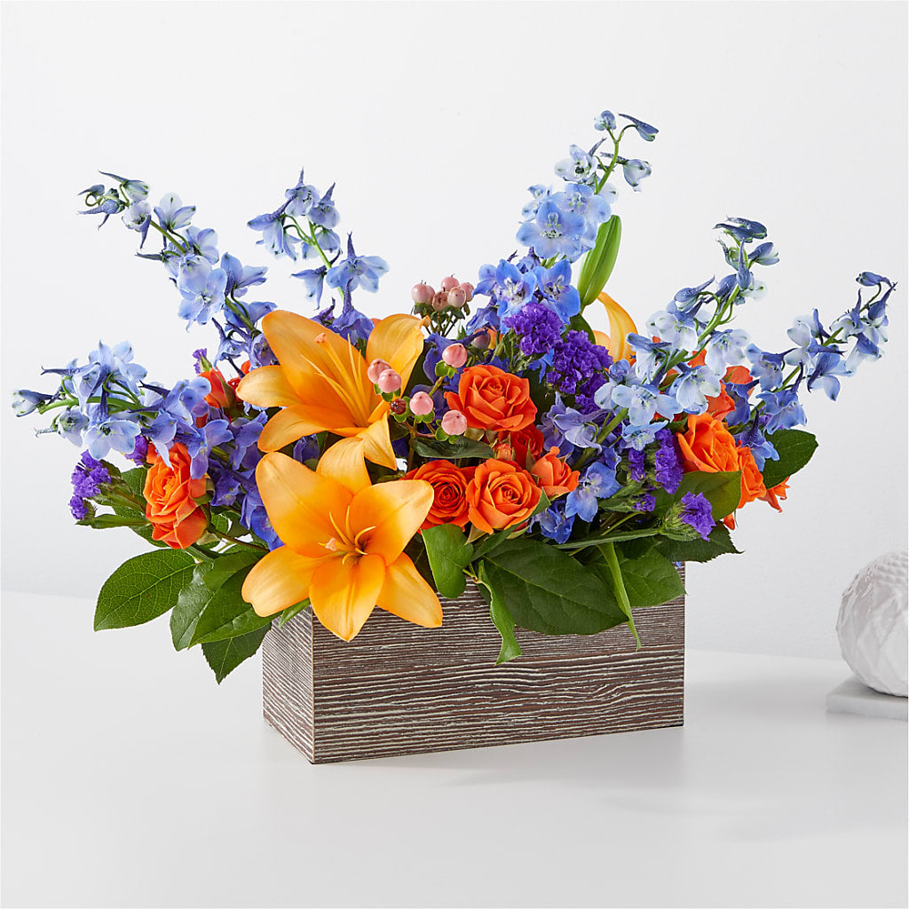 Radiant Citrus Box Bouquet – Rosewood Flower Shop, Humble TX
