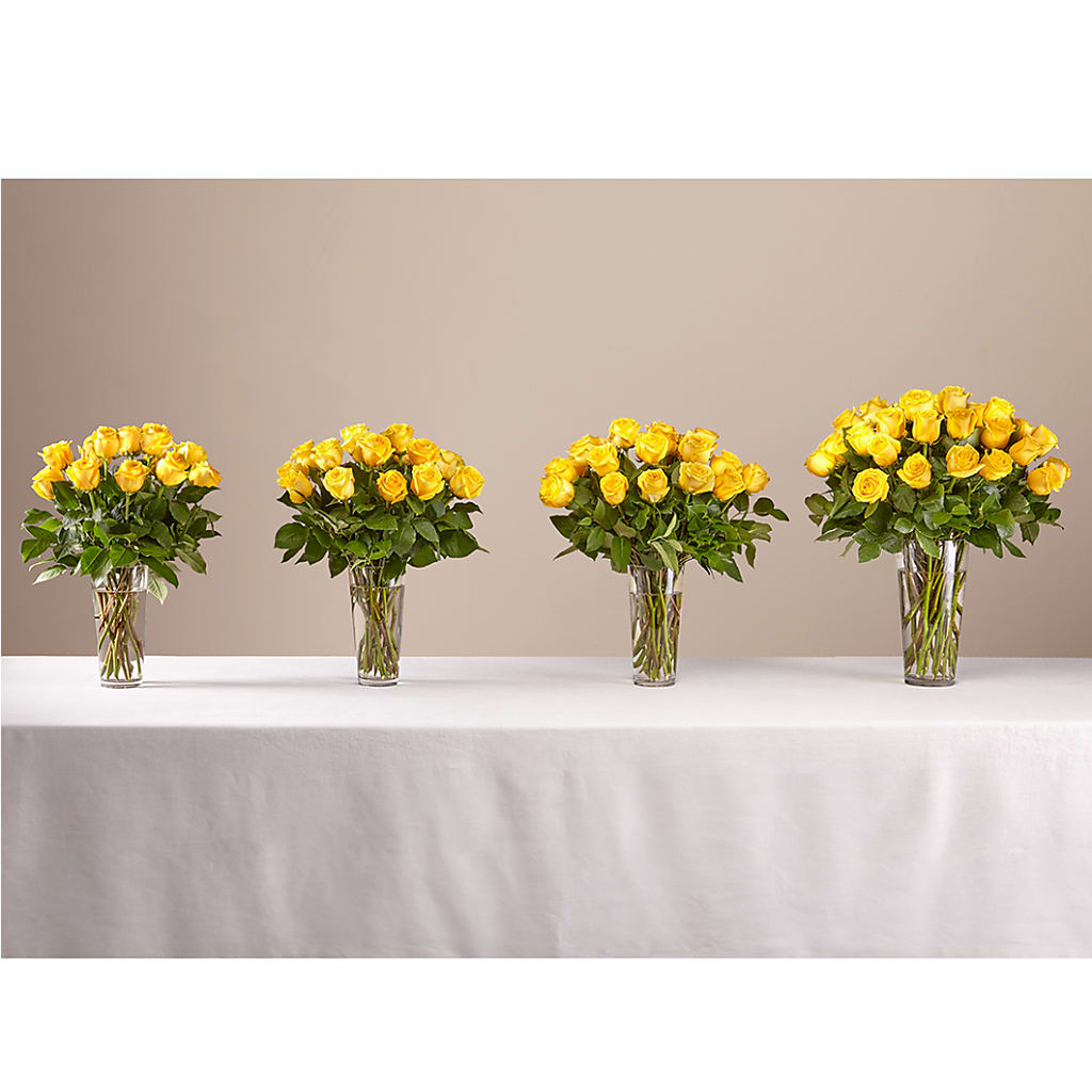Long Stem Yellow Rose Bouquet – Rosewood Flower Shop, Humble TX