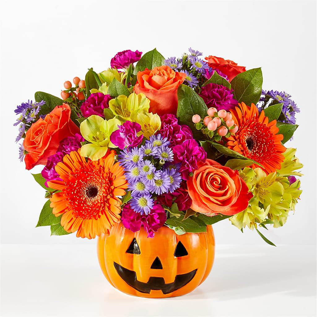 Tricks & Treats Pumpkin – Rosewood Flower Shop, Humble TX