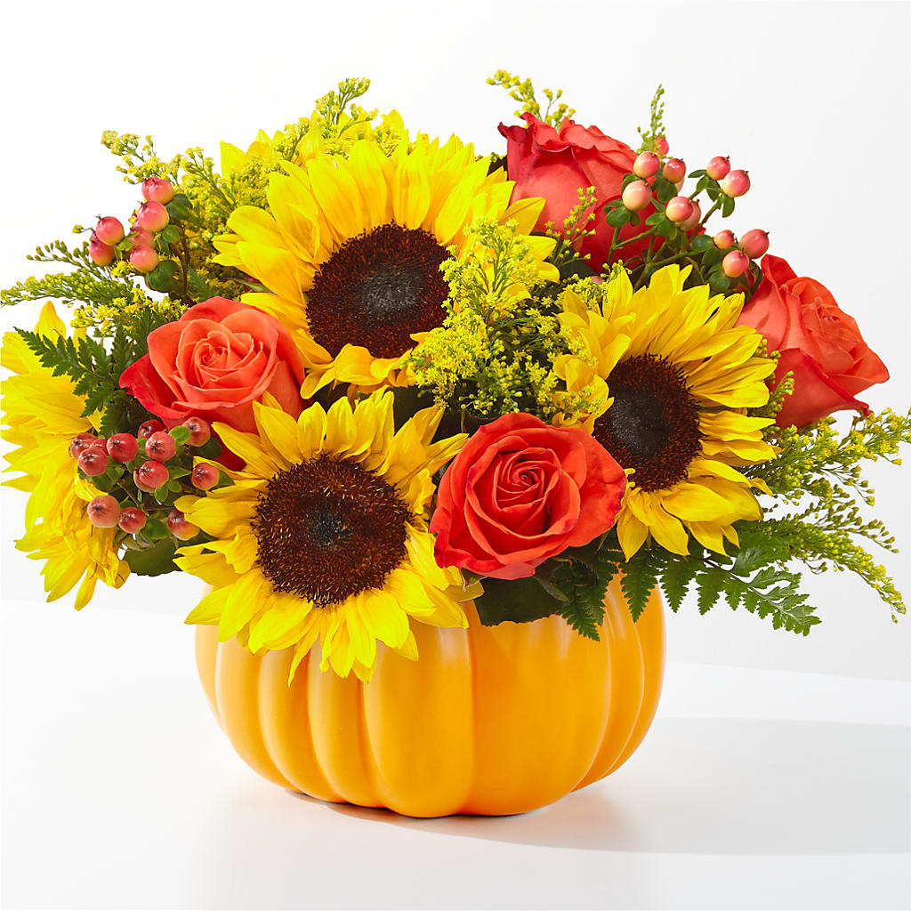Pick of the Patch Pumpkin Bouquet – Rosewood Flower Shop, Humble TX