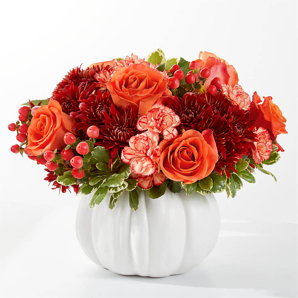Autumn Air Pumpkin Bouquet – Rosewood Flower Shop, Humble TX