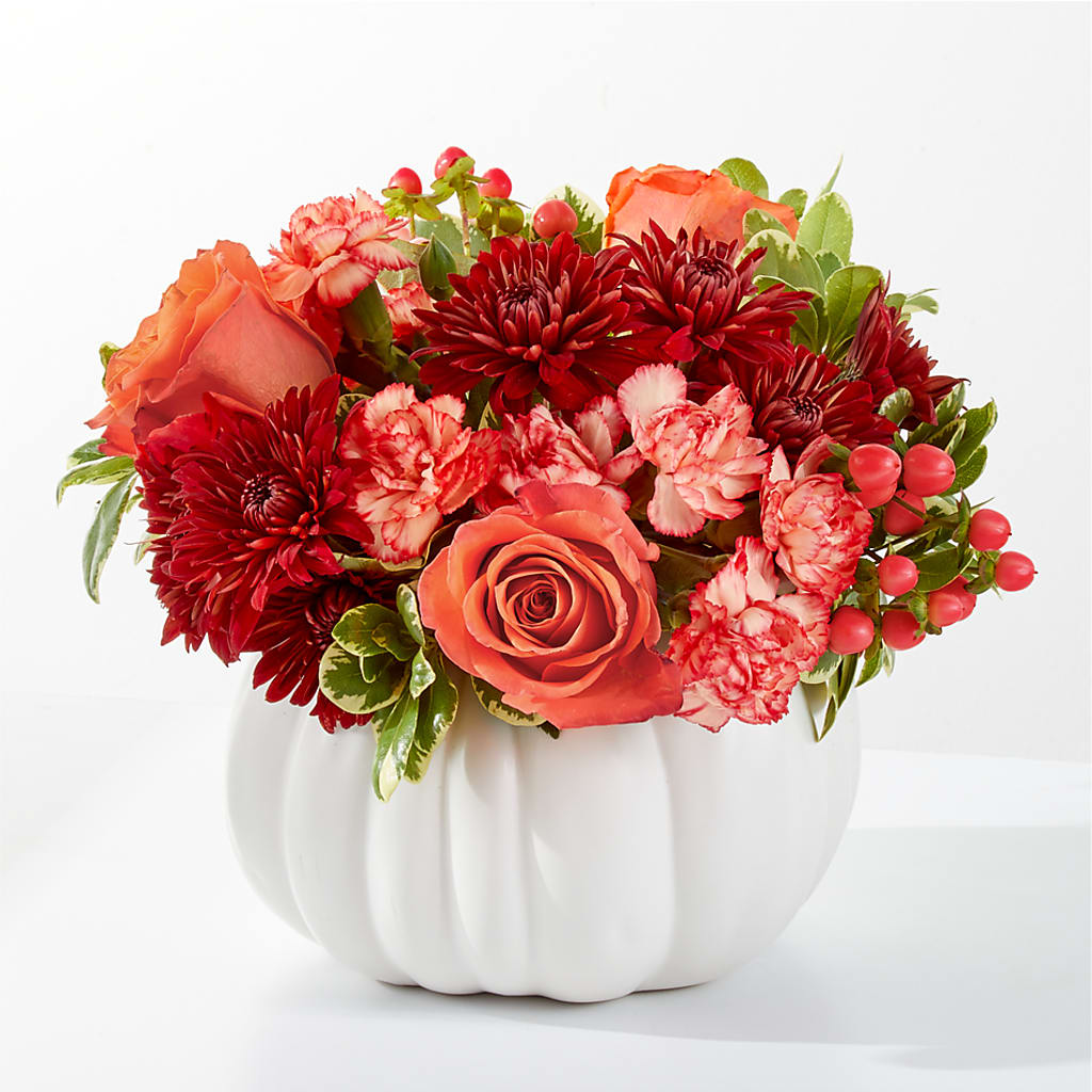 Autumn Air Pumpkin Bouquet – Rosewood Flower Shop, Humble TX