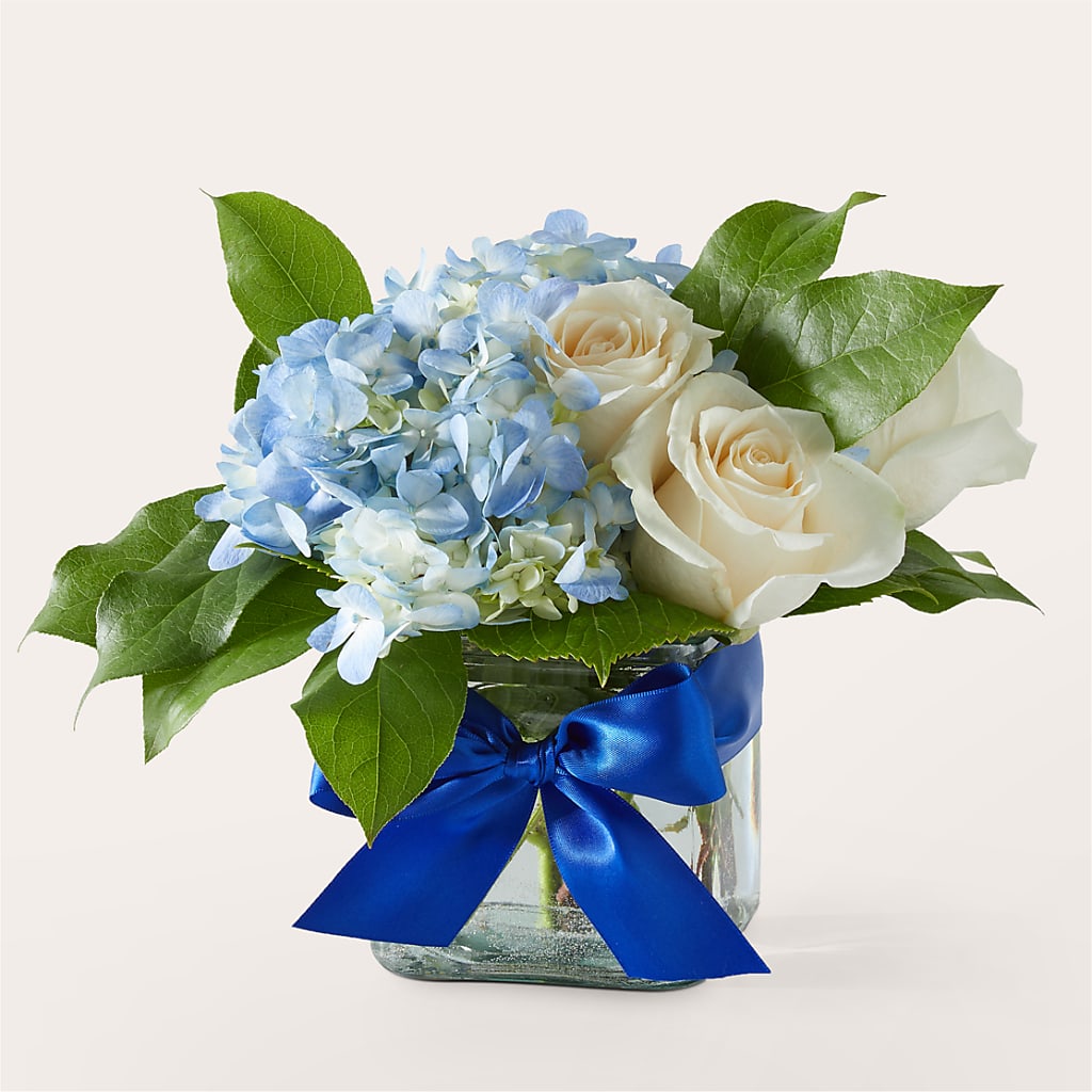 Sky Blue Delight Bouquet – Rosewood Flower Shop, Humble TX