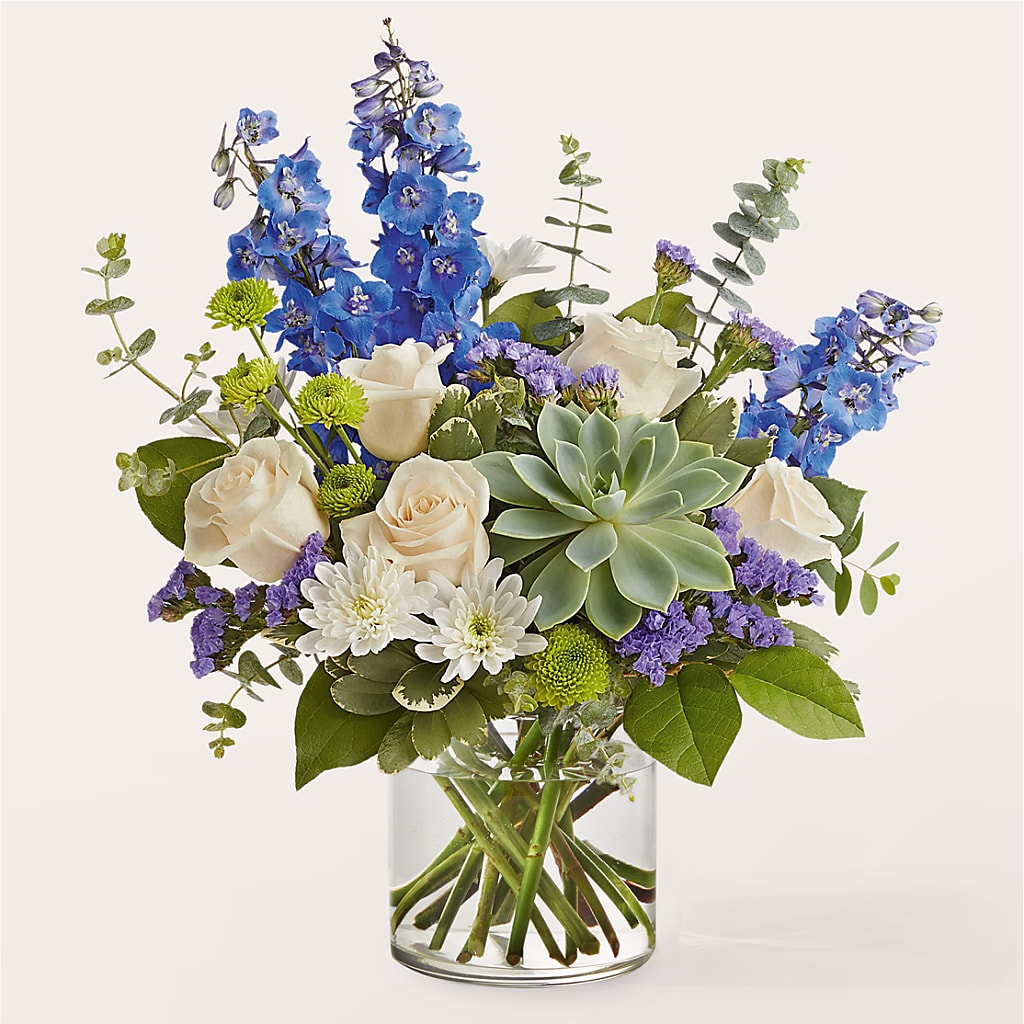 Cerulean Waves Bouquet – Rosewood Flower Shop, Humble TX