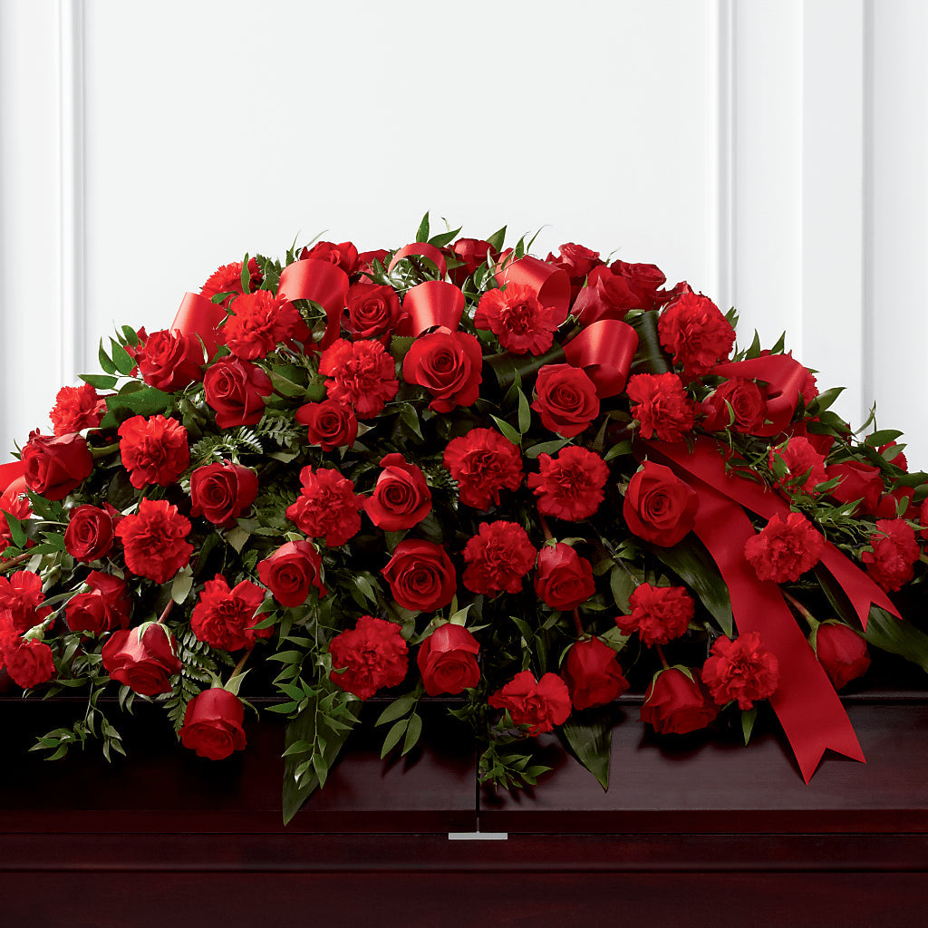 Tribute of Life Casket Spray – Rosewood Flower Shop, Humble TX