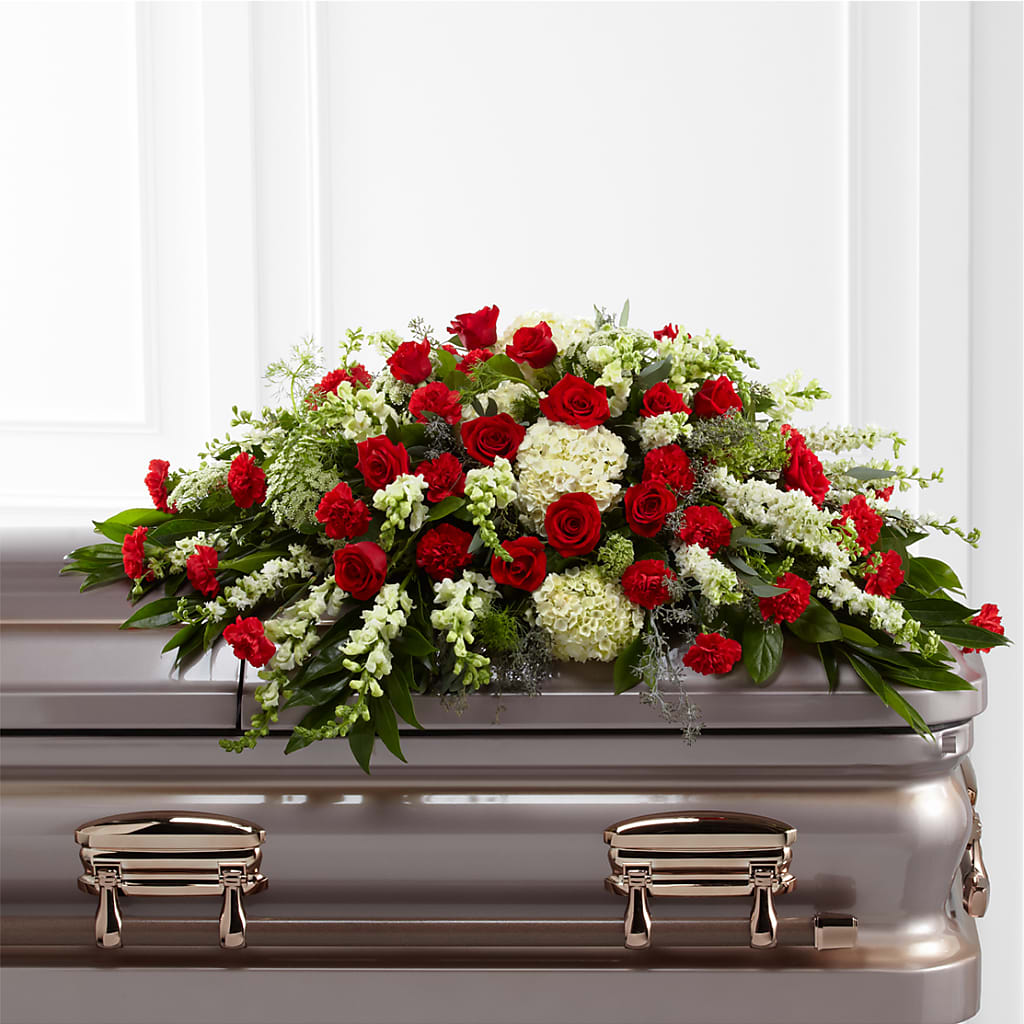 Sincerity Casket Spray – Rosewood Flower Shop, Humble TX