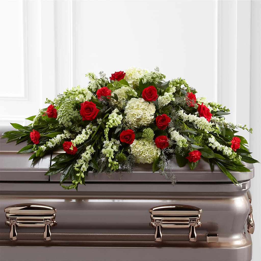 Sincerity Casket Spray – Rosewood Flower Shop, Humble TX
