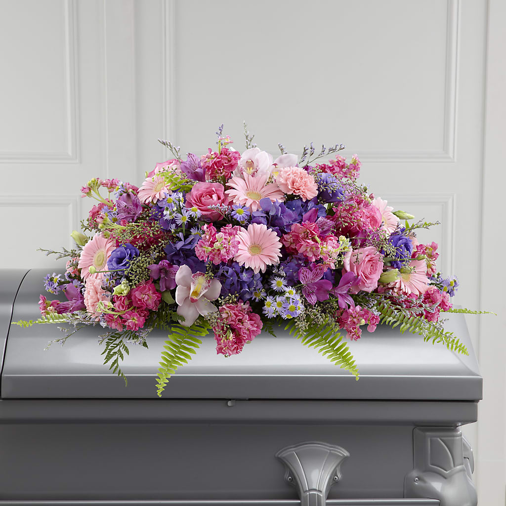 Glorious Garden Casket Spray – Rosewood Flower Shop, Humble TX