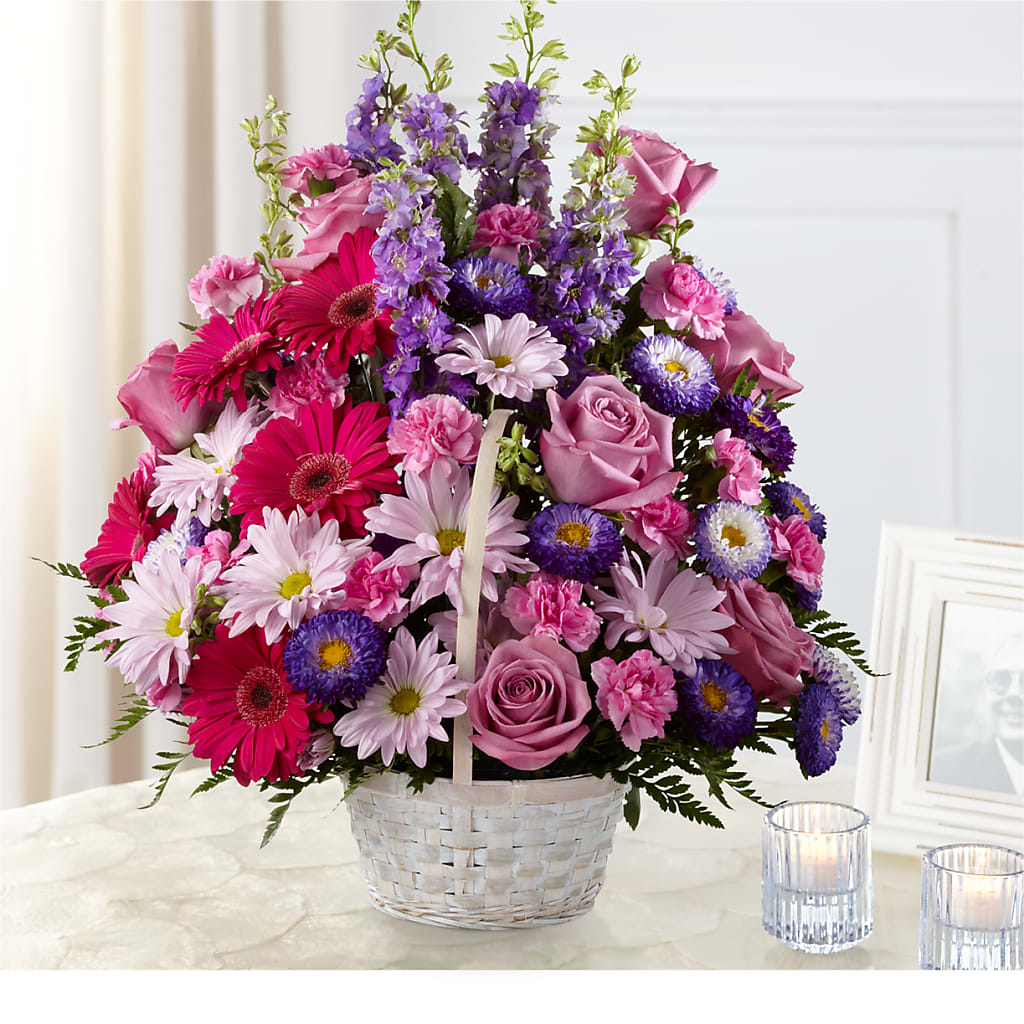 Pastel Peace Basket – Rosewood Flower Shop, Humble TX