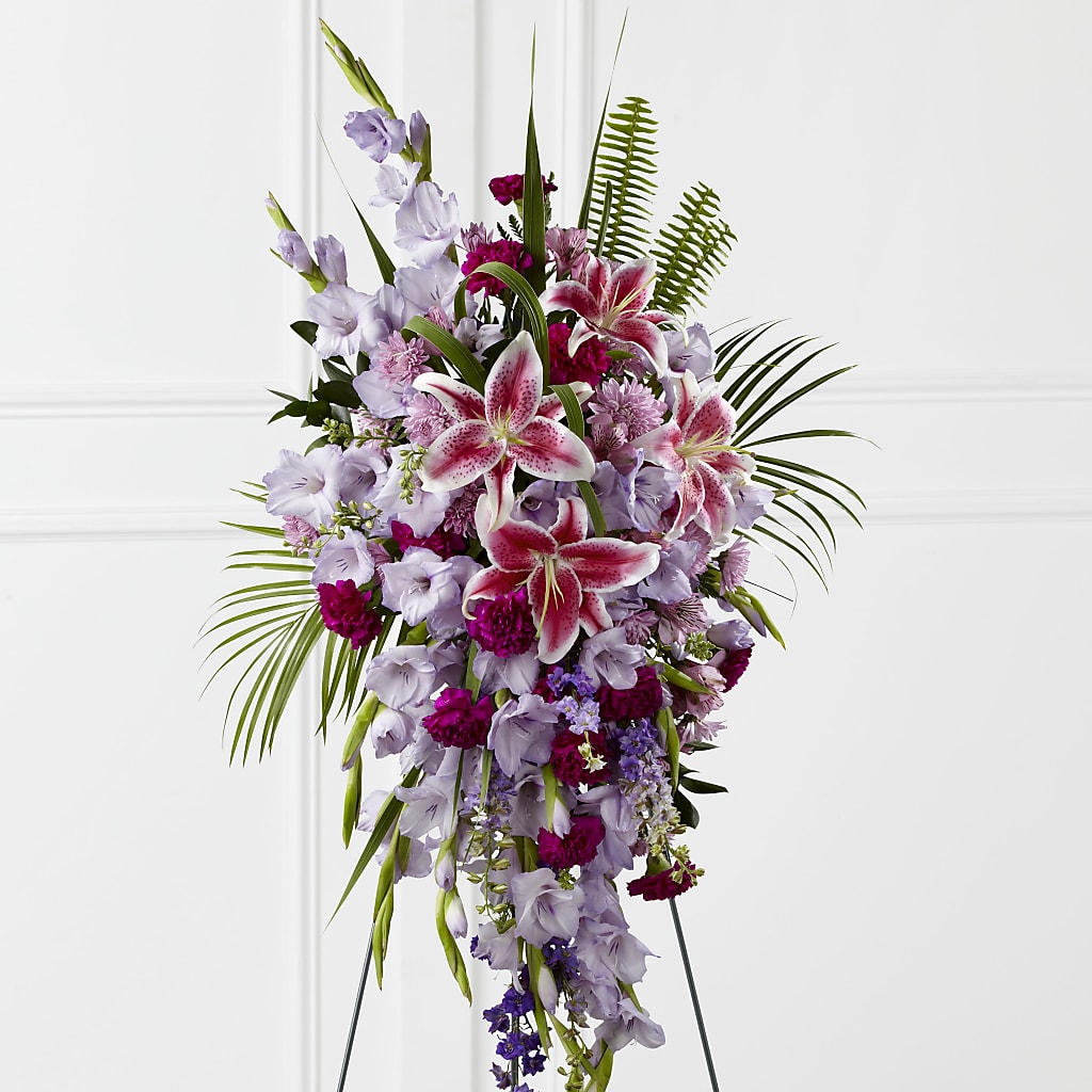 Tender Touch Standing Spray – Rosewood Flower Shop, Humble TX