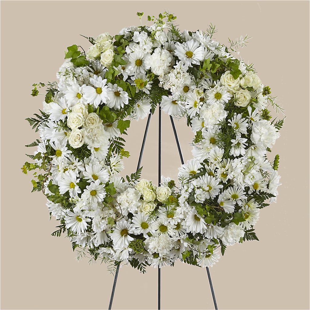 Faithful Wishes Wreath – Rosewood Flower Shop, Humble TX