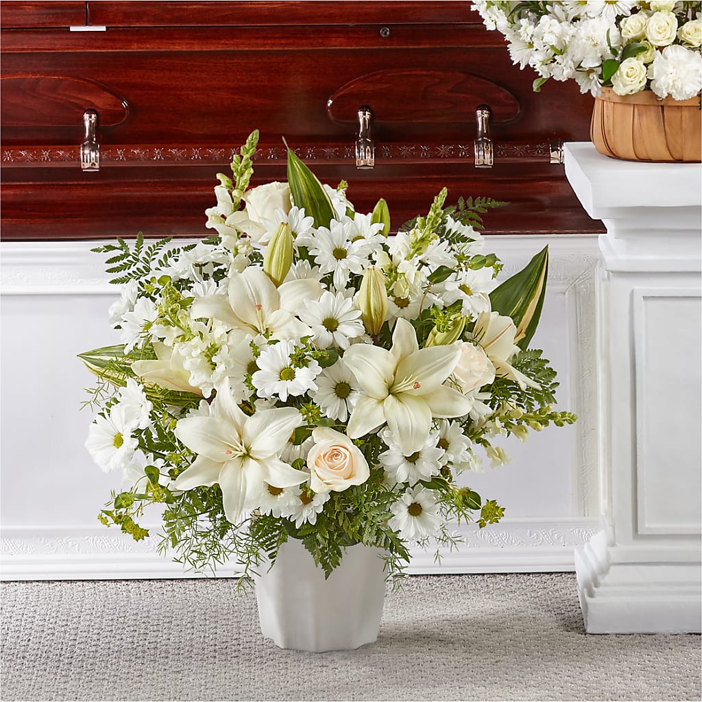 Thoughts of Tranquility Floor Basket – Rosewood Flower Shop, Humble TX