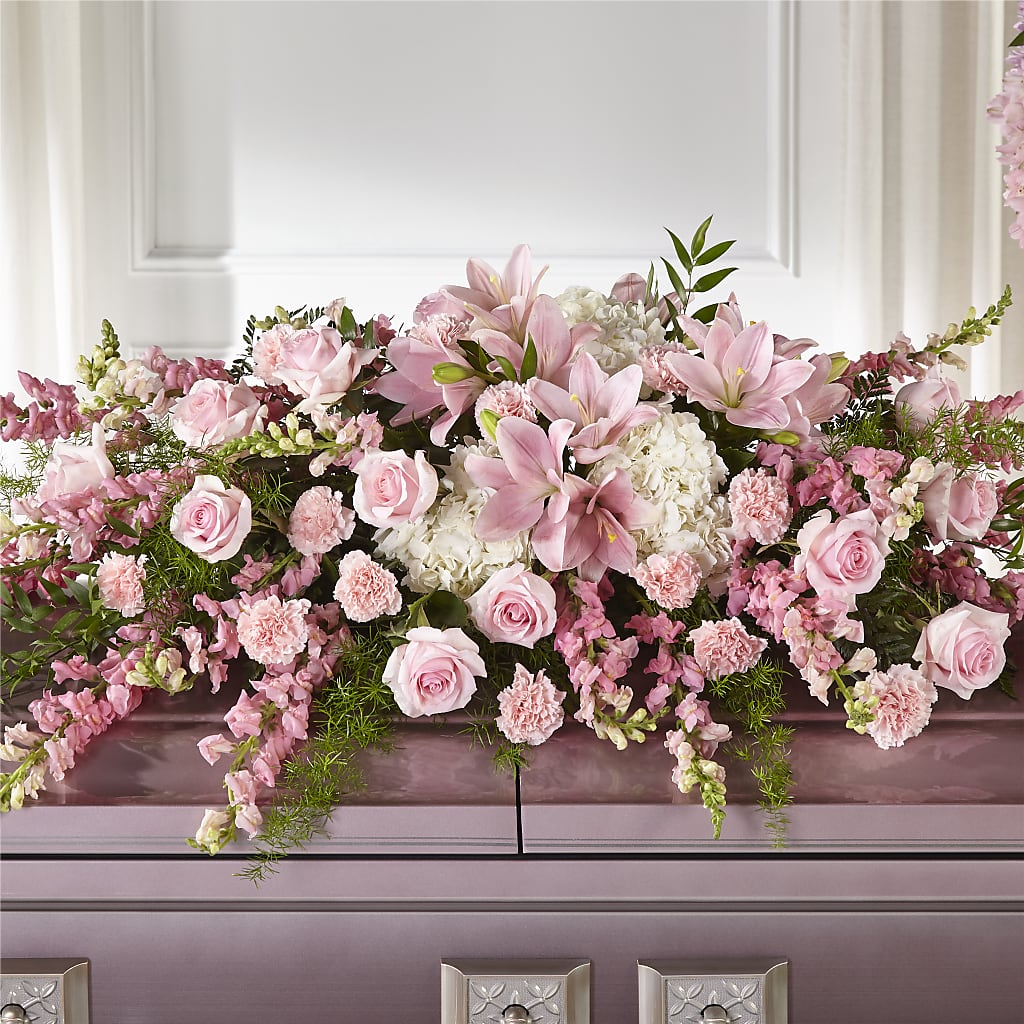 Life & Remembrance Casket Spray – Rosewood Flower Shop, Humble TX