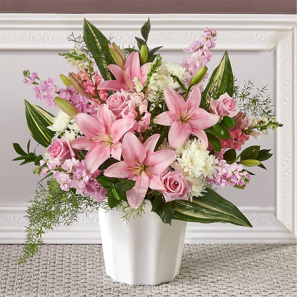 Simply Serene Floor Basket – Rosewood Flower Shop, Humble TX