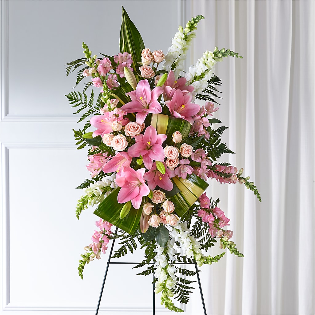 Elegant Embrace Standing Spray – Rosewood Flower Shop, Humble TX