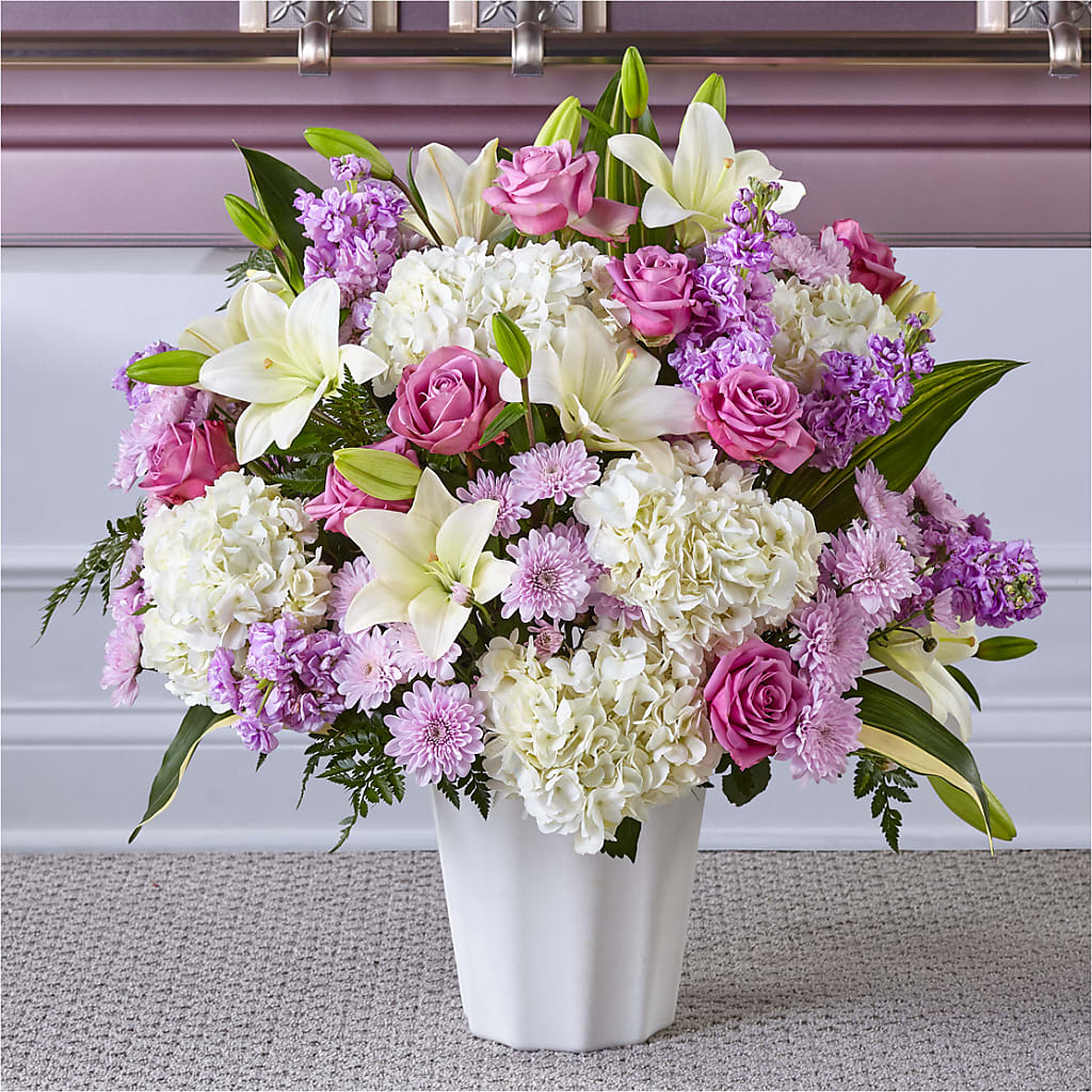 Heaven Sent Floor Basket – Rosewood Flower Shop, Humble TX