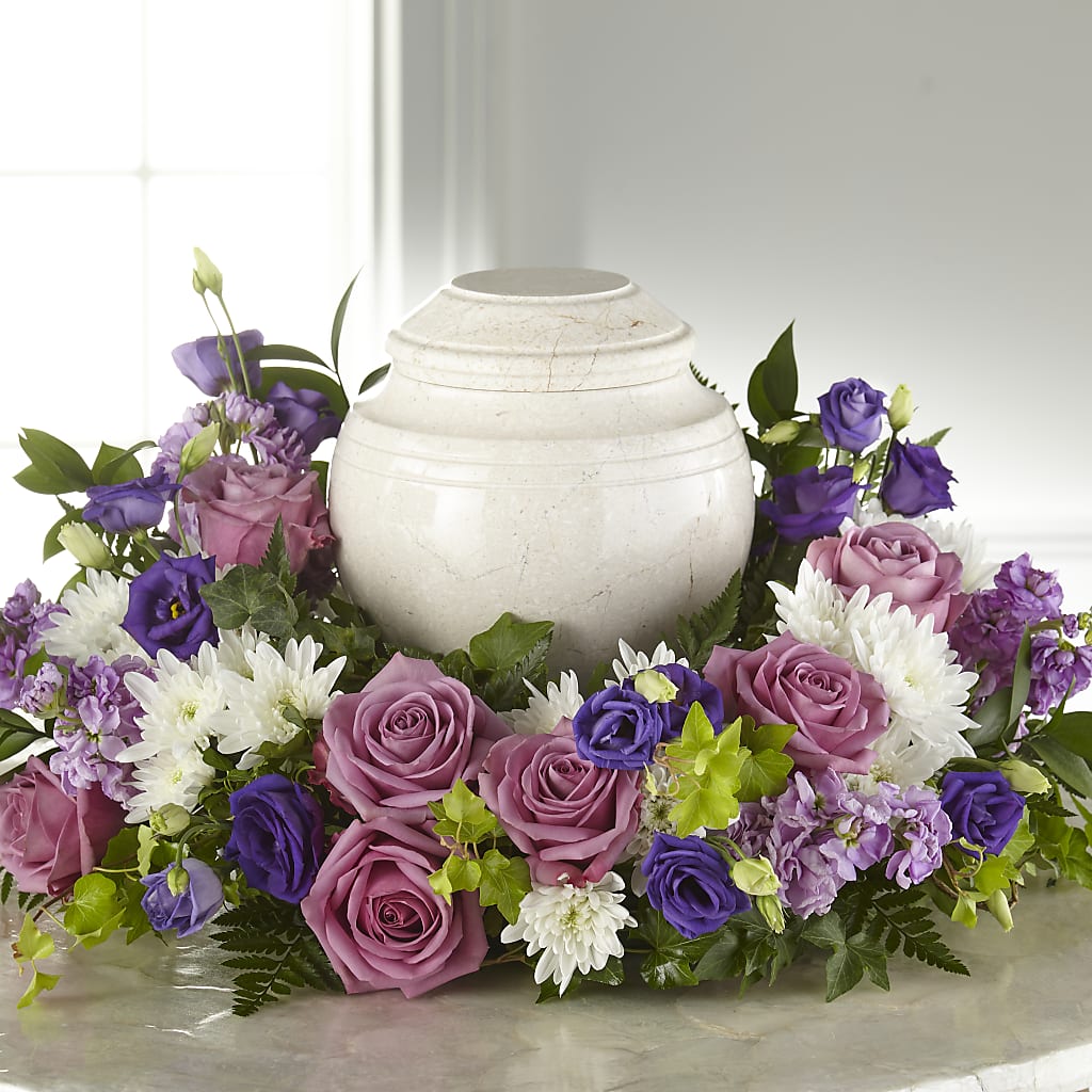 Blooming Sympathy Cremation Adornment – Rosewood Flower Shop, Humble TX