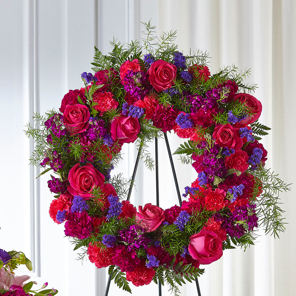 Calming Colors Wreath – Rosewood Flower Shop, Humble TX