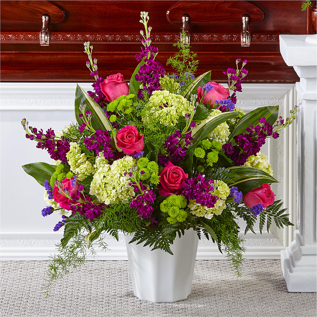 Beautiful Horizons Floor Basket – Rosewood Flower Shop, Humble TX