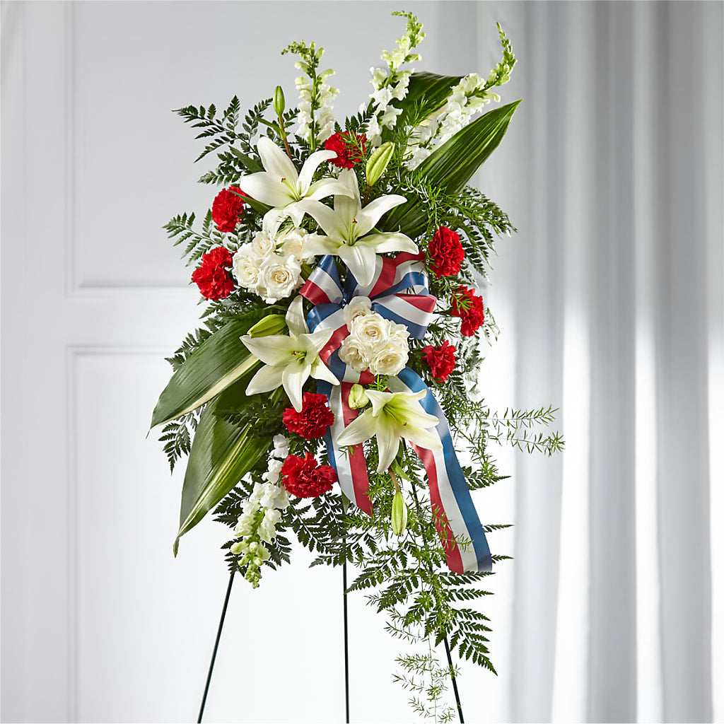 Stars of Life Standing Spray – Rosewood Flower Shop, Humble TX