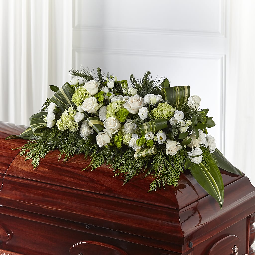 Hopeful Gesture Casket Spray – Rosewood Flower Shop, Humble TX