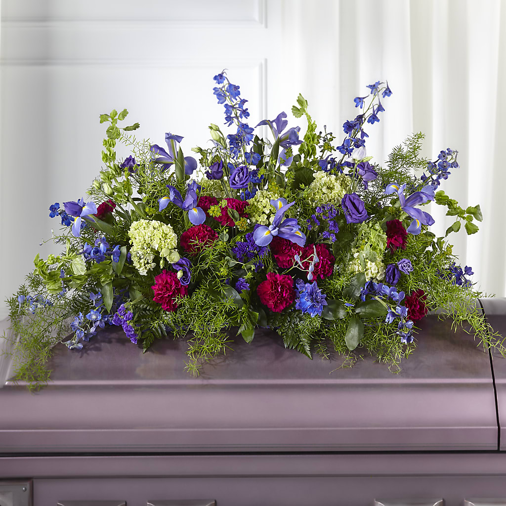 Always Treasured Casket Spray – Rosewood Flower Shop, Humble TX