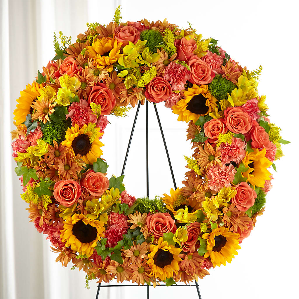 Autumnal Memories Wreath (Standard) – Rosewood Flower Shop, Humble TX