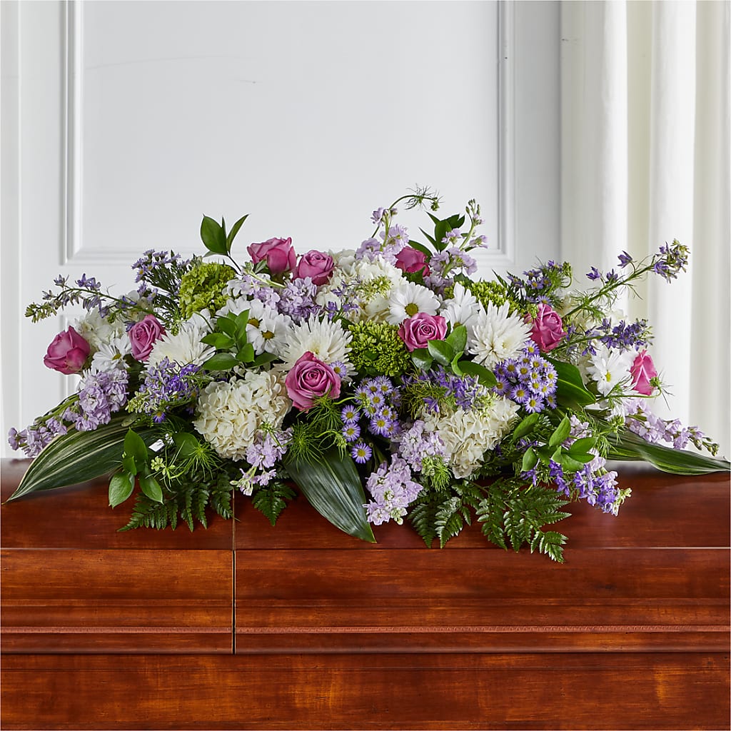 Meadows of Serenity Casket Spray – Rosewood Flower Shop, Humble TX