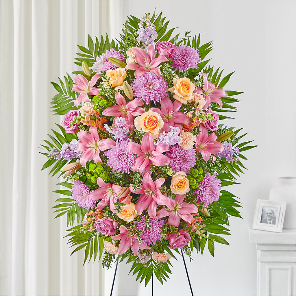 Love & Light Standing Spray – Rosewood Flower Shop, Humble TX