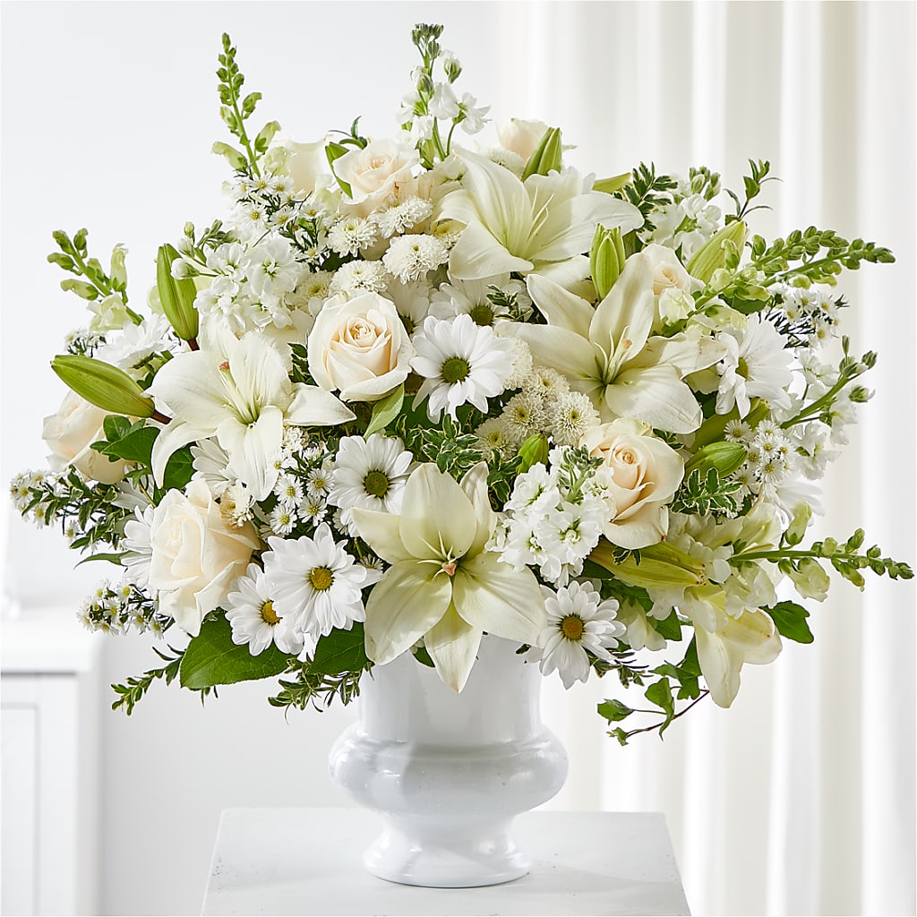 Uplifting Urn Arrangement – Rosewood Flower Shop, Humble TX