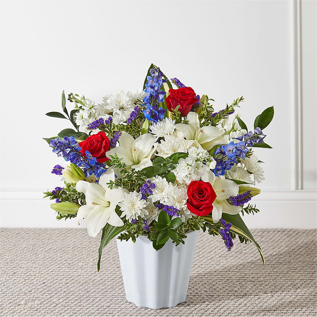 Consoled Floor Basket – Rosewood Flower Shop, Humble TX
