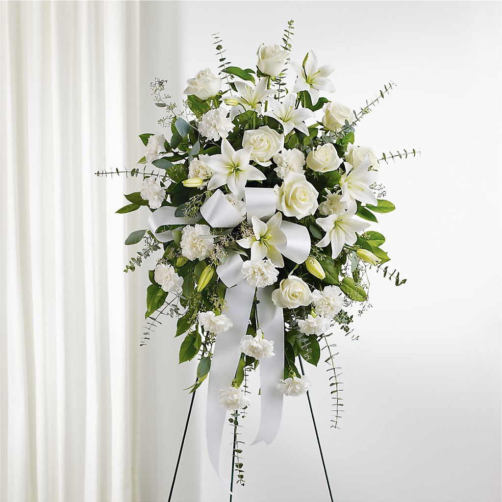 With Care Standing Spray – Rosewood Flower Shop, Humble TX