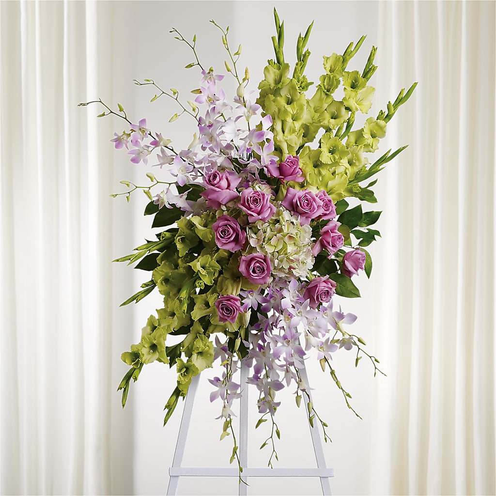 Lasting Legacy Standing Spray – Rosewood Flower Shop, Humble TX