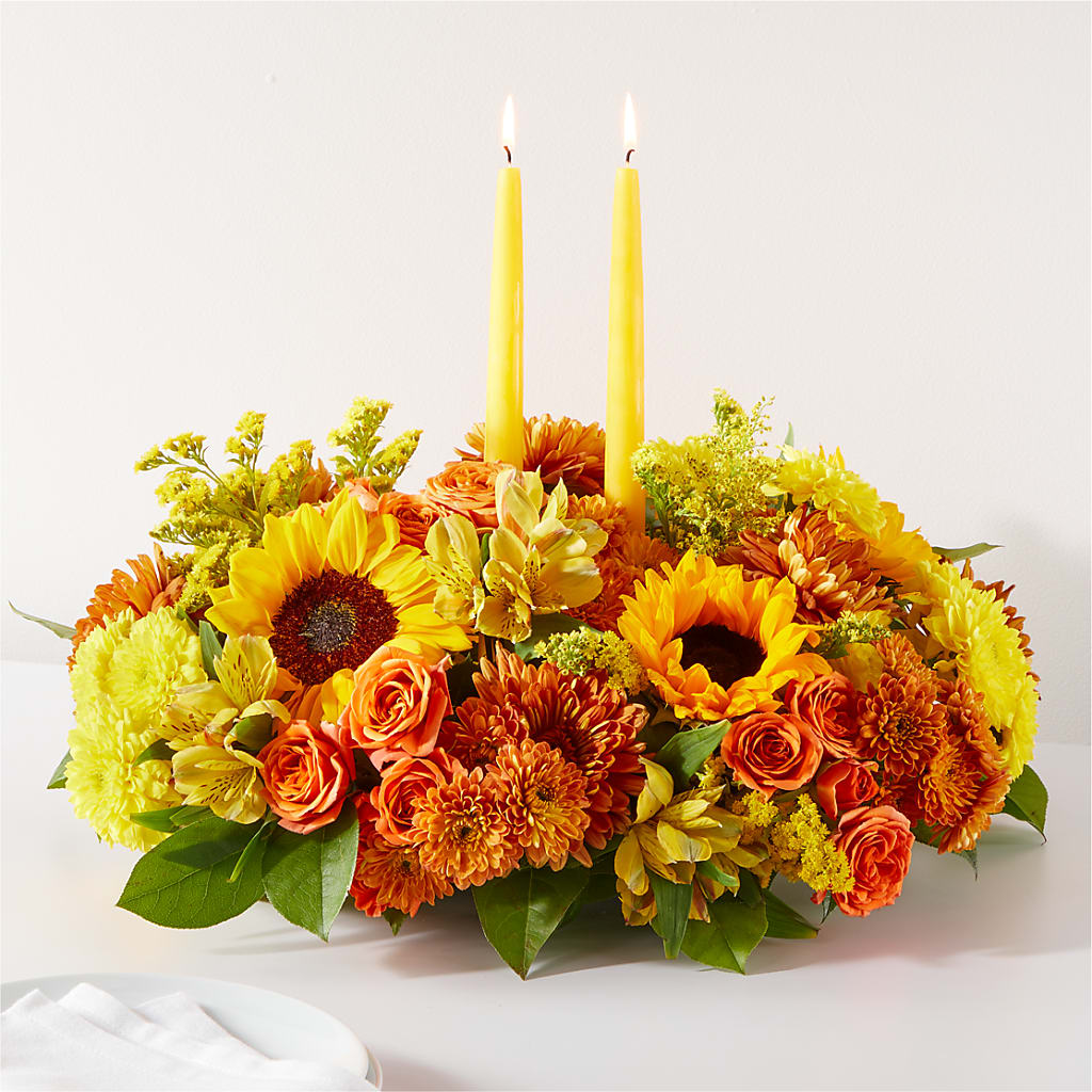 Autumn Harmony Centerpiece – Rosewood Flower Shop, Humble TX