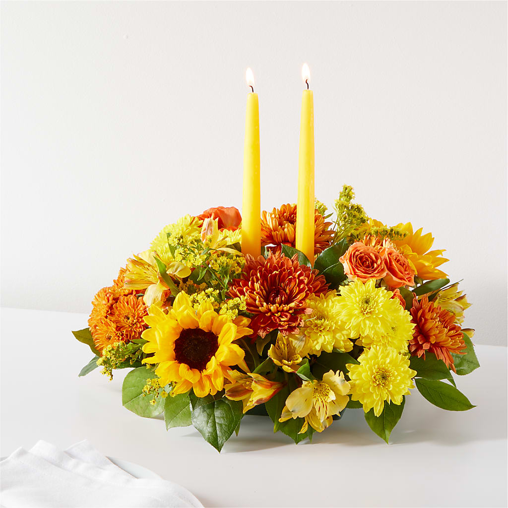 Autumn Harmony Centerpiece – Rosewood Flower Shop, Humble TX