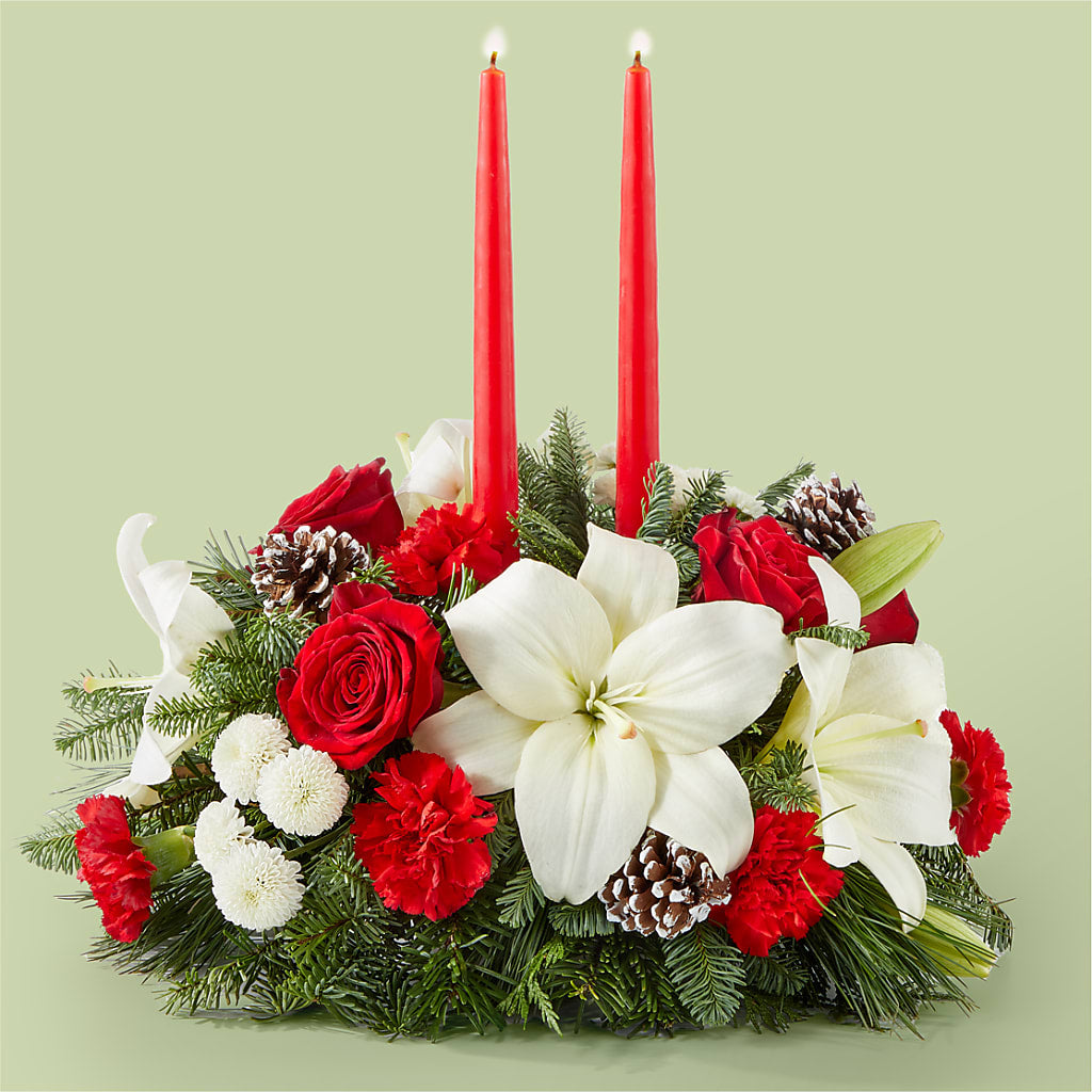 Seasonal Festivities Centerpiece – Rosewood Flower Shop, Humble TX