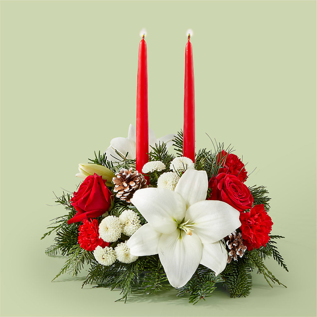 Seasonal Festivities Centerpiece – Rosewood Flower Shop, Humble TX