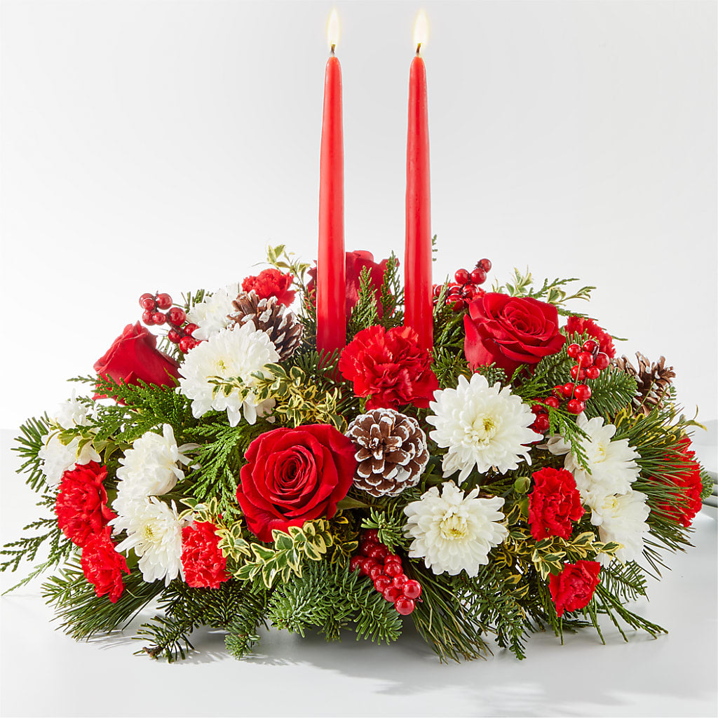 Holiday Soiree Centerpiece – Rosewood Flower Shop, Humble TX