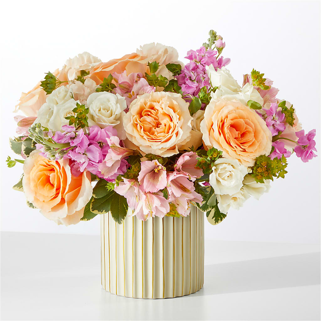 Paradise Bouquet with Ivory Vase – Rosewood Flower Shop, Humble TX