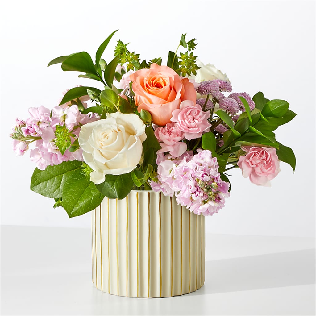 French Market Bouquet with Ivory Vase – Rosewood Flower Shop, Humble TX