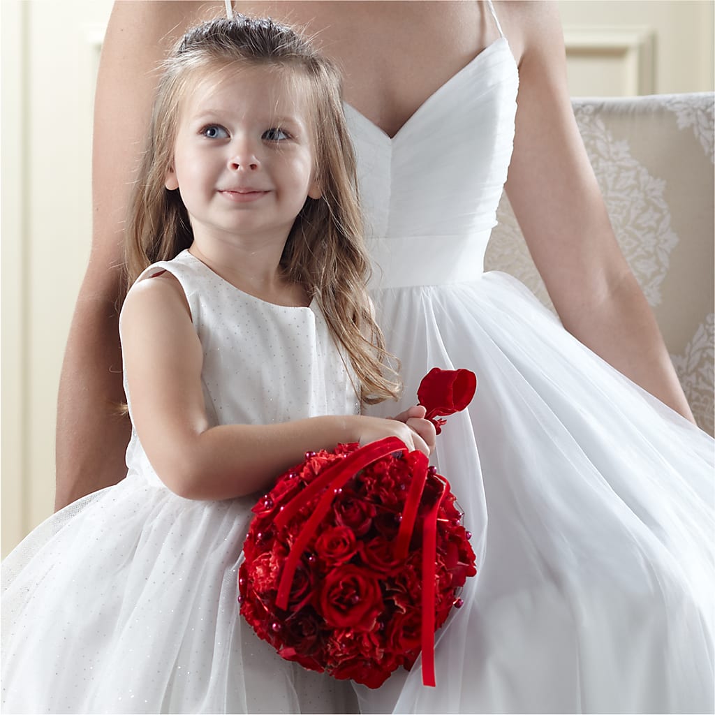Pure at Heart Flower Girl Arrangement – Rosewood Flower Shop, Humble TX