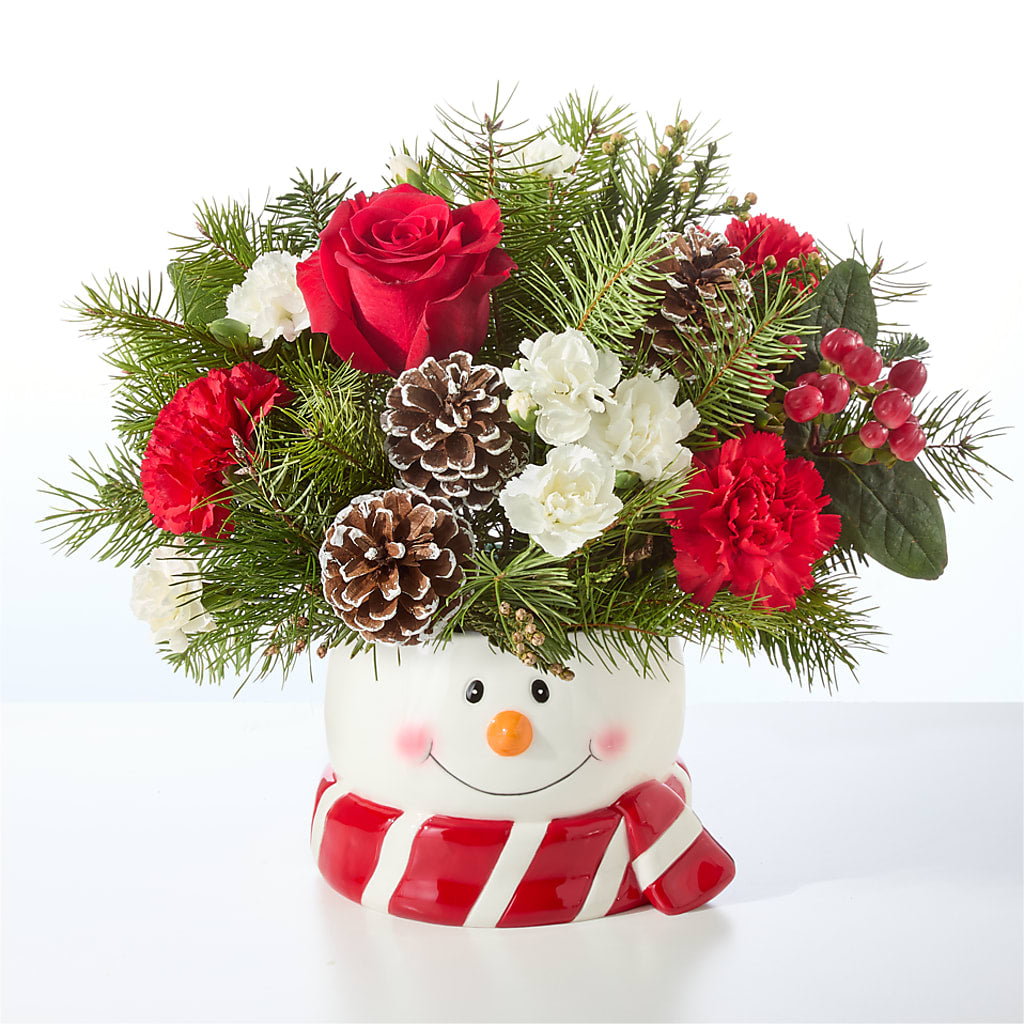 Jolly Snowman Bouquet –  Rosewood Flower Shop, Humble TX