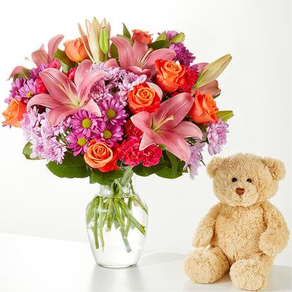 One and Only Bouquet and Bear Bundle –  Rosewood Flower Shop, Humble TX