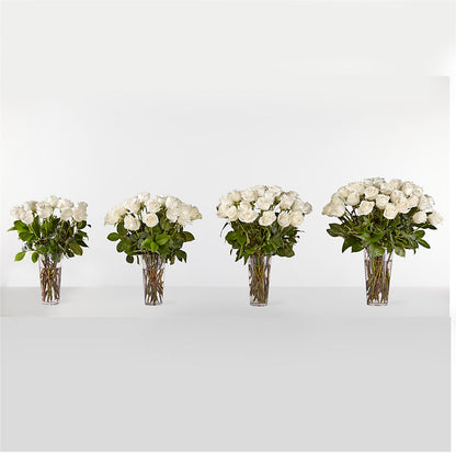 Long Stem White Rose Bouquet –  Rosewood Flower Shop, Humble TX