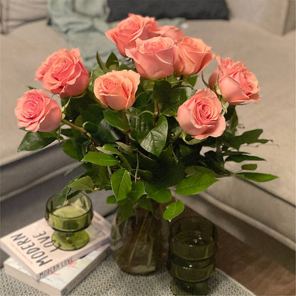 Long Stem Pink Rose Bouquet –  Rosewood Flower Shop, Humble TX